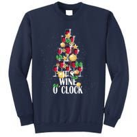 Its Wine O Clock Christmas Tree Sweatshirt