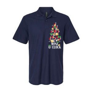 Its Wine O Clock Christmas Tree Softstyle Adult Sport Polo