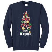 Its Wine O Clock Christmas Tree Tall Sweatshirt