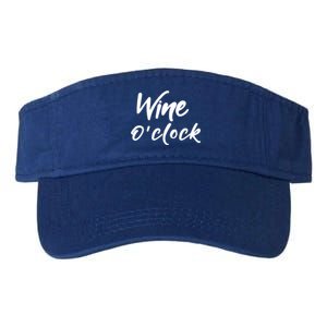 It's Wine O'clock Funny Gift Funny Wine Mom Lover Gift Valucap Bio-Washed Visor