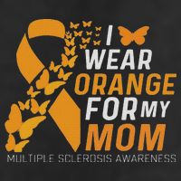 I Wear Orange For My Moms Ms Multiple Sclerosis Awareness Golf Towel
