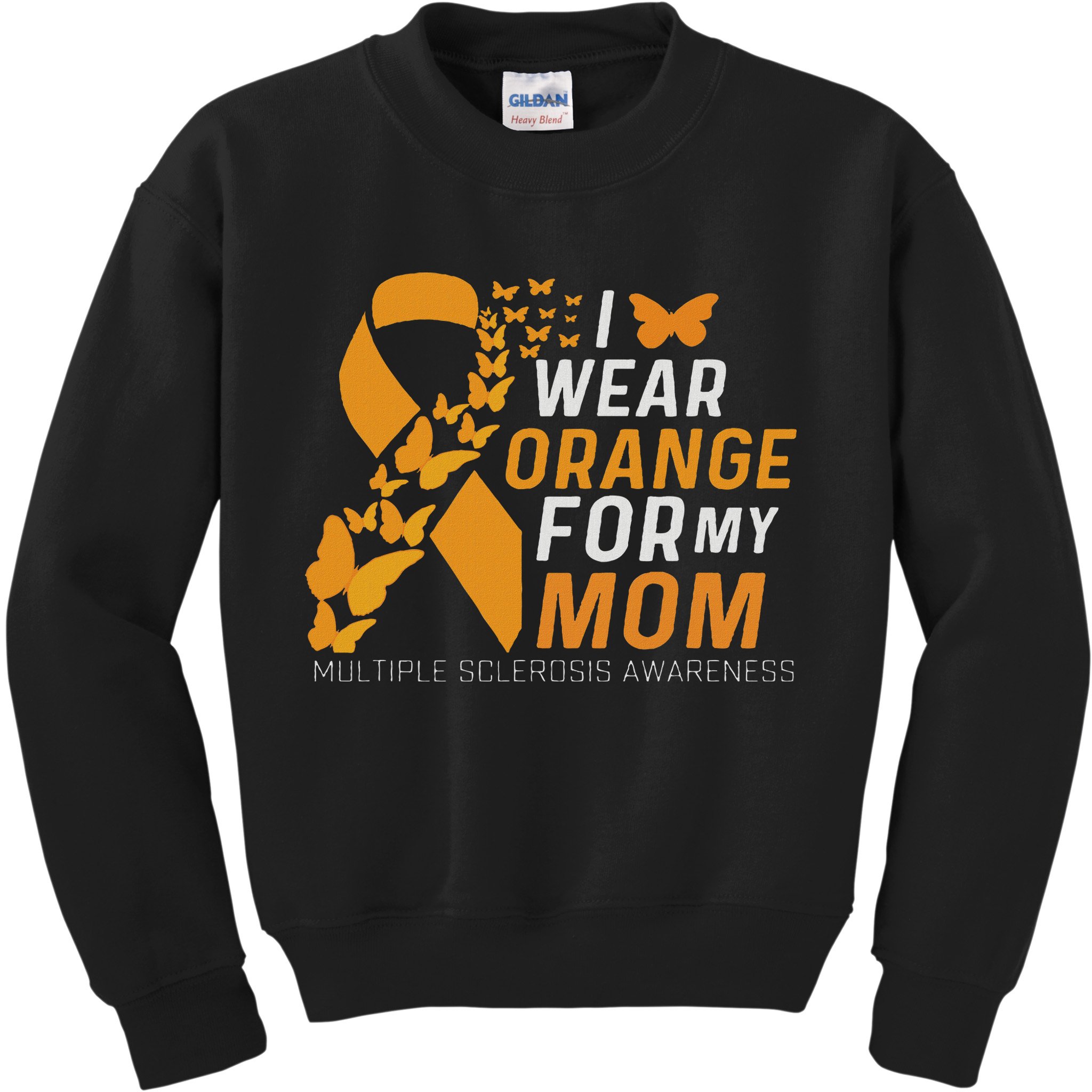 I Wear Orange For My Moms Ms Multiple Sclerosis Awareness Kids Sweatshirt