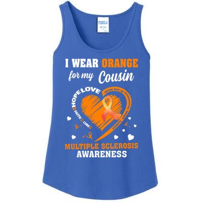 I Wear Orange For My Cousin Multiple Sclerosis Ms Cute Gift Ladies Essential Tank