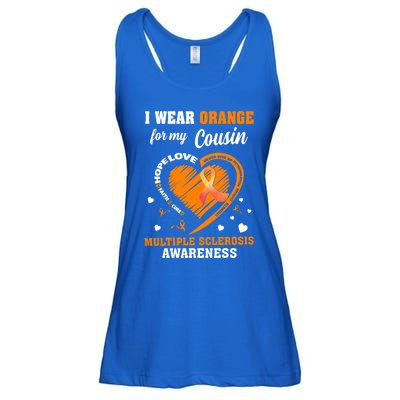 I Wear Orange For My Cousin Multiple Sclerosis Ms Cute Gift Ladies Essential Flowy Tank