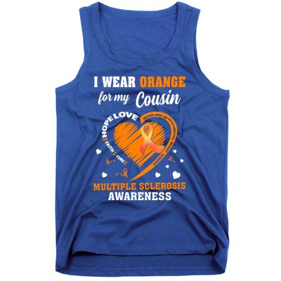 I Wear Orange For My Cousin Multiple Sclerosis Ms Cute Gift Tank Top