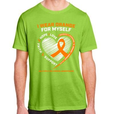 I Wear Orange Mys Multiple Sclerosis Awareness Ms Warrior Gift Adult ChromaSoft Performance T-Shirt