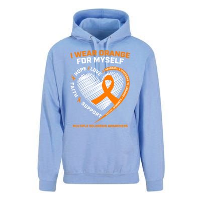 I Wear Orange Mys Multiple Sclerosis Awareness Ms Warrior Gift Unisex Surf Hoodie