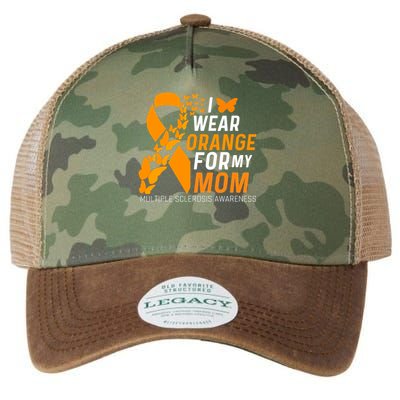 I Wear Orange For My Moms Ms Multiple Sclerosis Awareness Legacy Tie Dye Trucker Hat