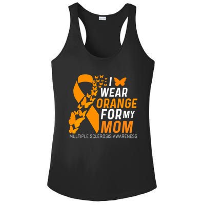 I Wear Orange For My Moms Ms Multiple Sclerosis Awareness Ladies PosiCharge Competitor Racerback Tank