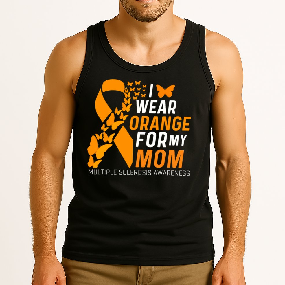 I Wear Orange For My Moms Ms Multiple Sclerosis Awareness Tank Top