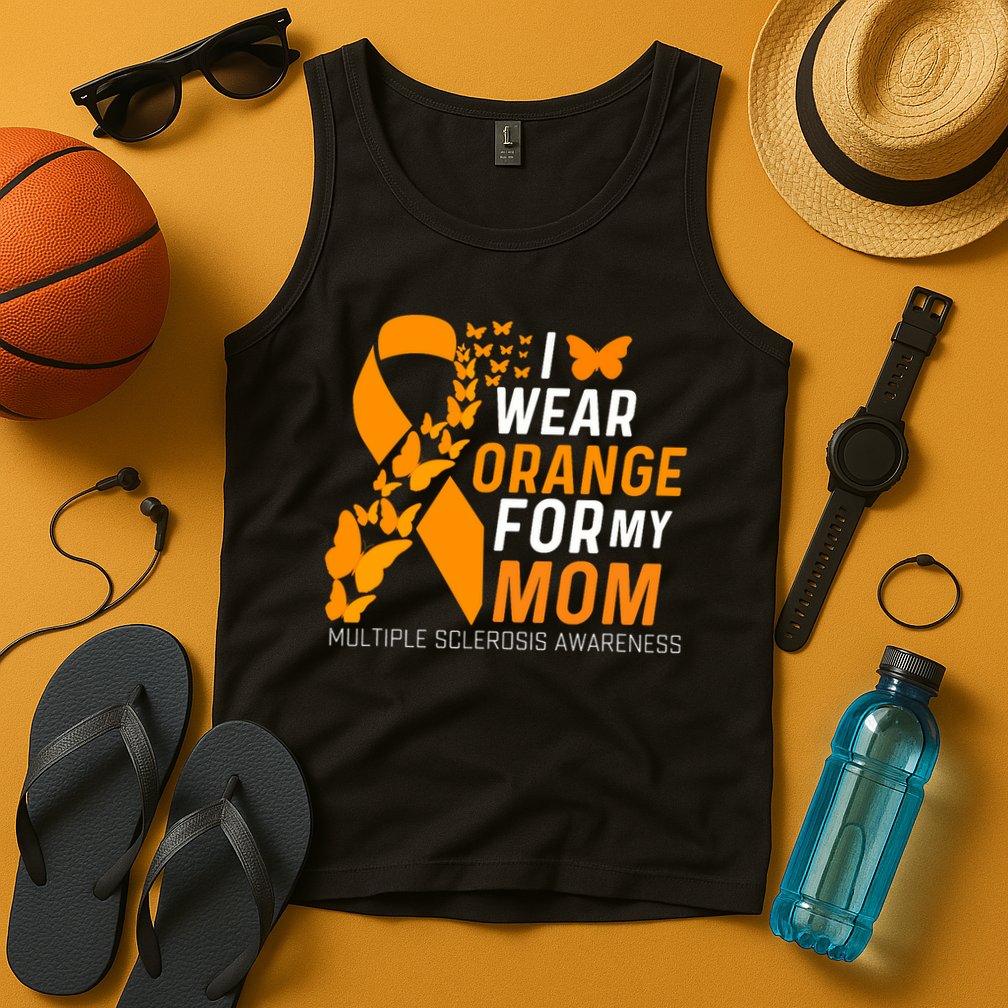 I Wear Orange For My Moms Ms Multiple Sclerosis Awareness Tank Top