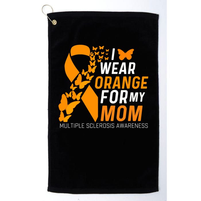 I Wear Orange For My Moms Ms Multiple Sclerosis Awareness Golf Towel