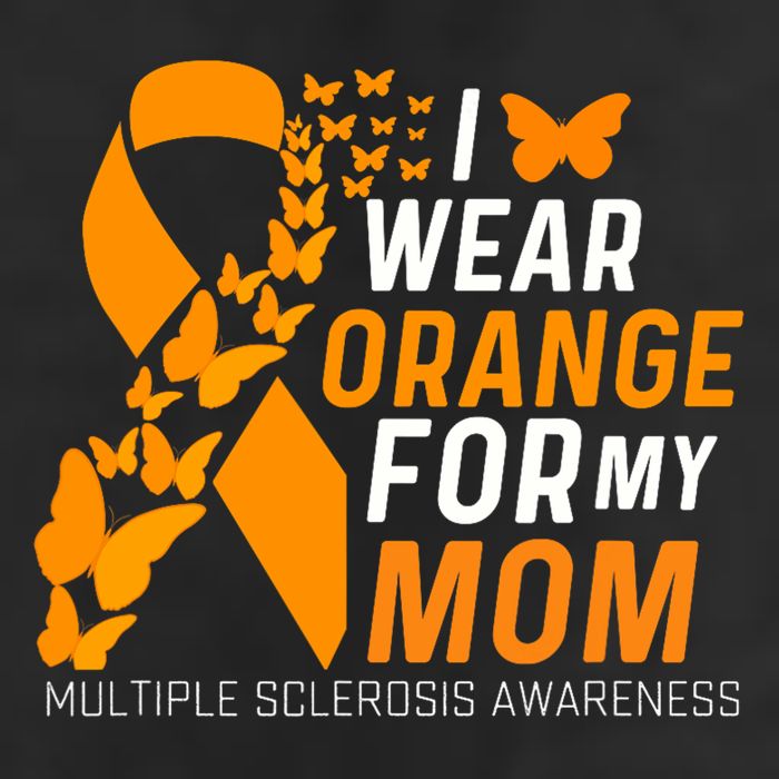 I Wear Orange For My Moms Ms Multiple Sclerosis Awareness Golf Towel