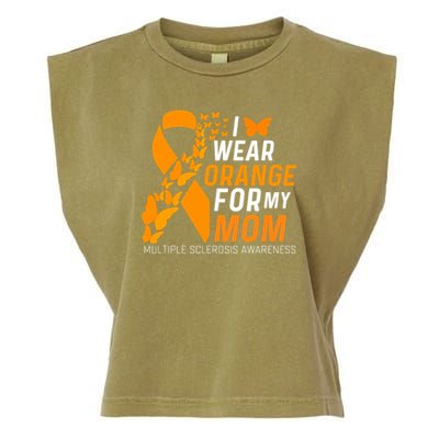 I Wear Orange For My Moms Ms Multiple Sclerosis Awareness Garment-Dyed Women's Muscle Tee