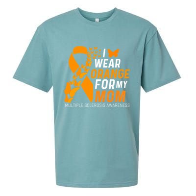 I Wear Orange For My Moms Ms Multiple Sclerosis Awareness Sueded Cloud Jersey T-Shirt