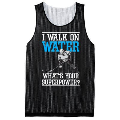 I Walk On Water Ice Hockey Player Skating Mesh Reversible Basketball Jersey Tank