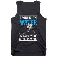 I Walk On Water Ice Hockey Player Skating Tank Top