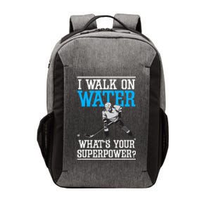 I Walk On Water Ice Hockey Player Skating Vector Backpack