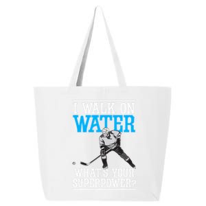 I Walk On Water Ice Hockey Player Skating 25L Jumbo Tote