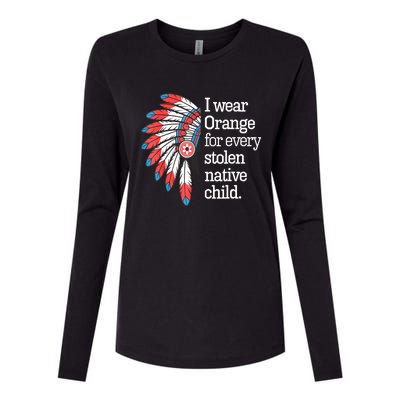 I Wear Orange For Every American Native Child Womens Cotton Relaxed Long Sleeve T-Shirt