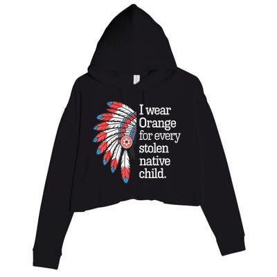 I Wear Orange For Every American Native Child Crop Fleece Hoodie