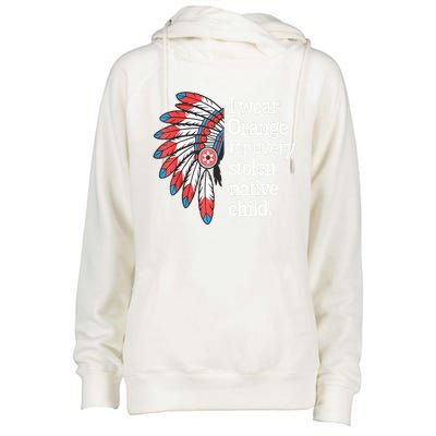 I Wear Orange For Every American Native Child Womens Funnel Neck Pullover Hood