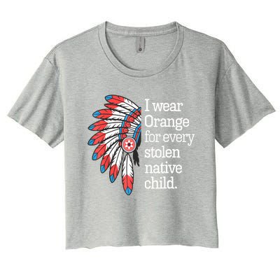 I Wear Orange For Every American Native Child Women's Crop Top Tee