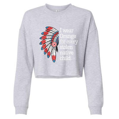 I Wear Orange For Every American Native Child Cropped Pullover Crew