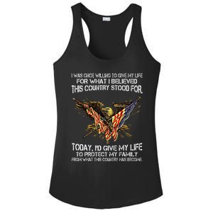 I Was Once Willing To Give My Life Veteran Ladies PosiCharge Competitor Racerback Tank