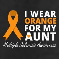 I Wear Orange For My Aunt Ms Awareness Ribbon Beanie