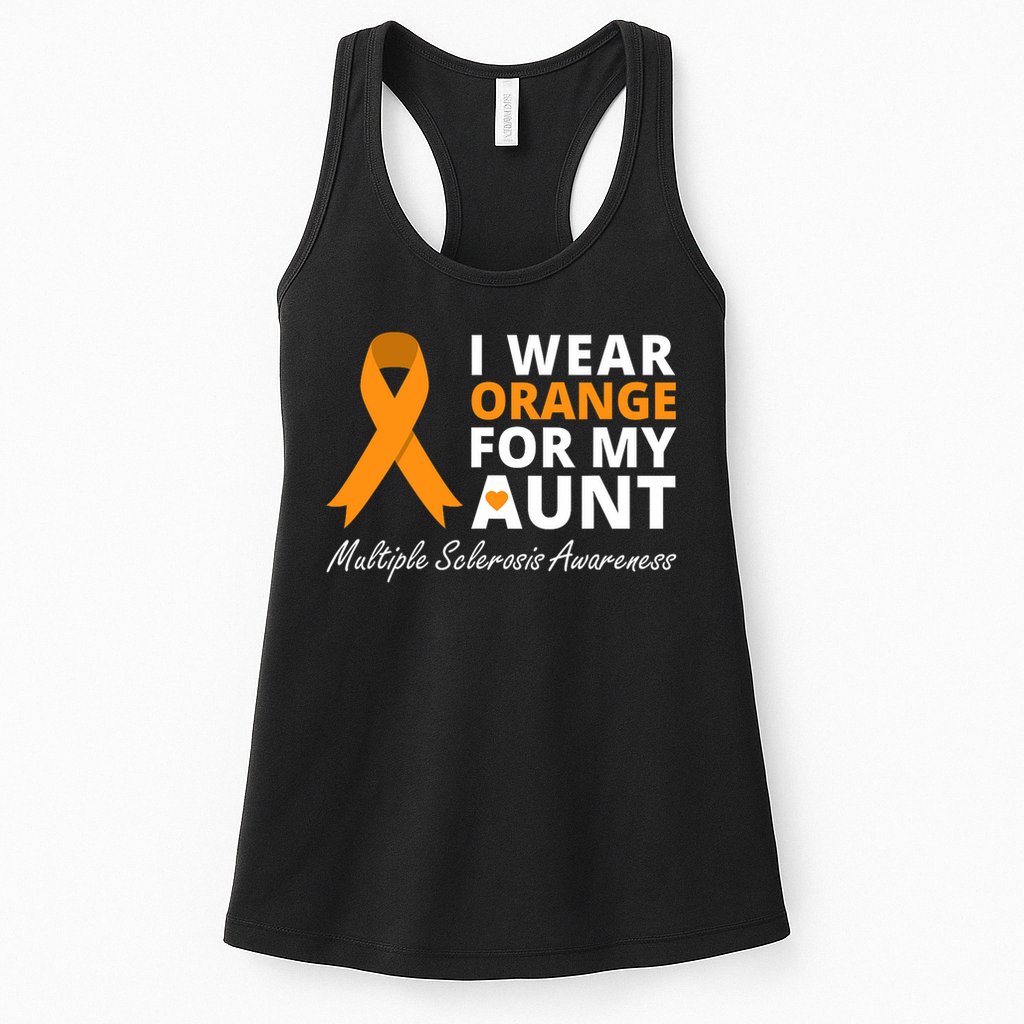 I Wear Orange For My Aunt Ms Awareness Ribbon Womens Tank Top