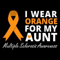 I Wear Orange For My Aunt Ms Awareness Ribbon Womens Tank Top