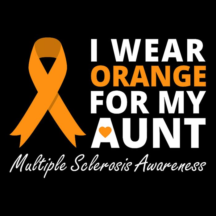 I Wear Orange For My Aunt Ms Awareness Ribbon Womens Tank Top