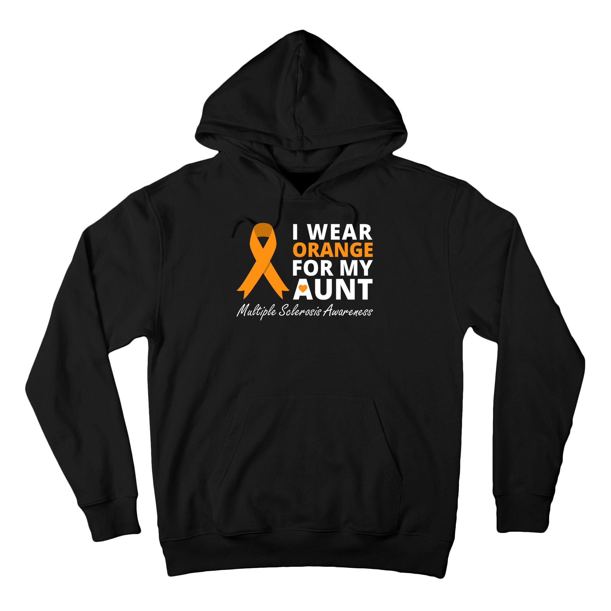I Wear Orange For My Aunt Ms Awareness Ribbon Tall Hoodie