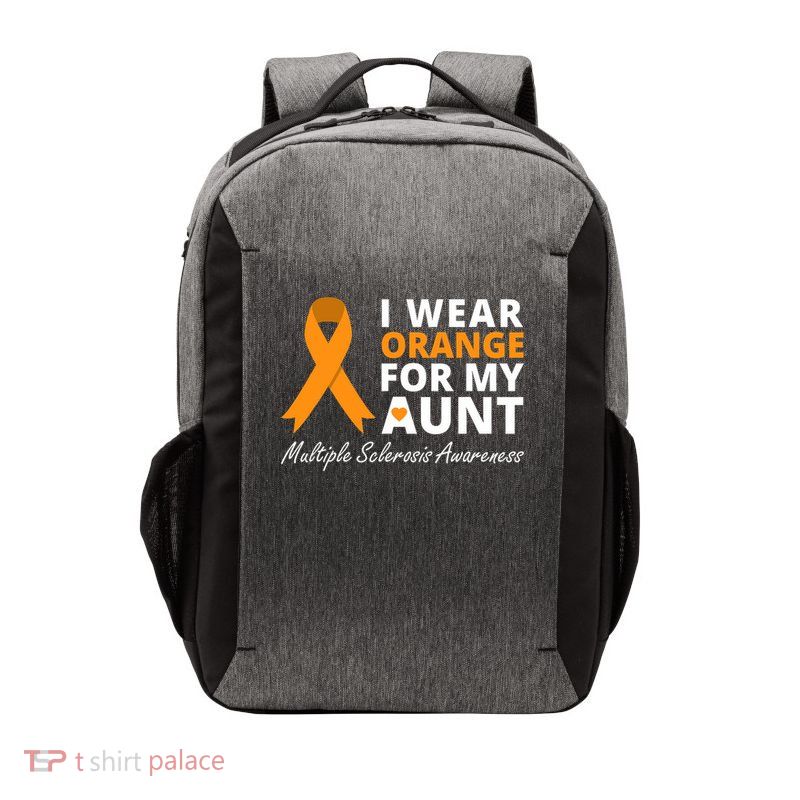 I Wear Orange For My Aunt Ms Awareness Ribbon Vector Backpack