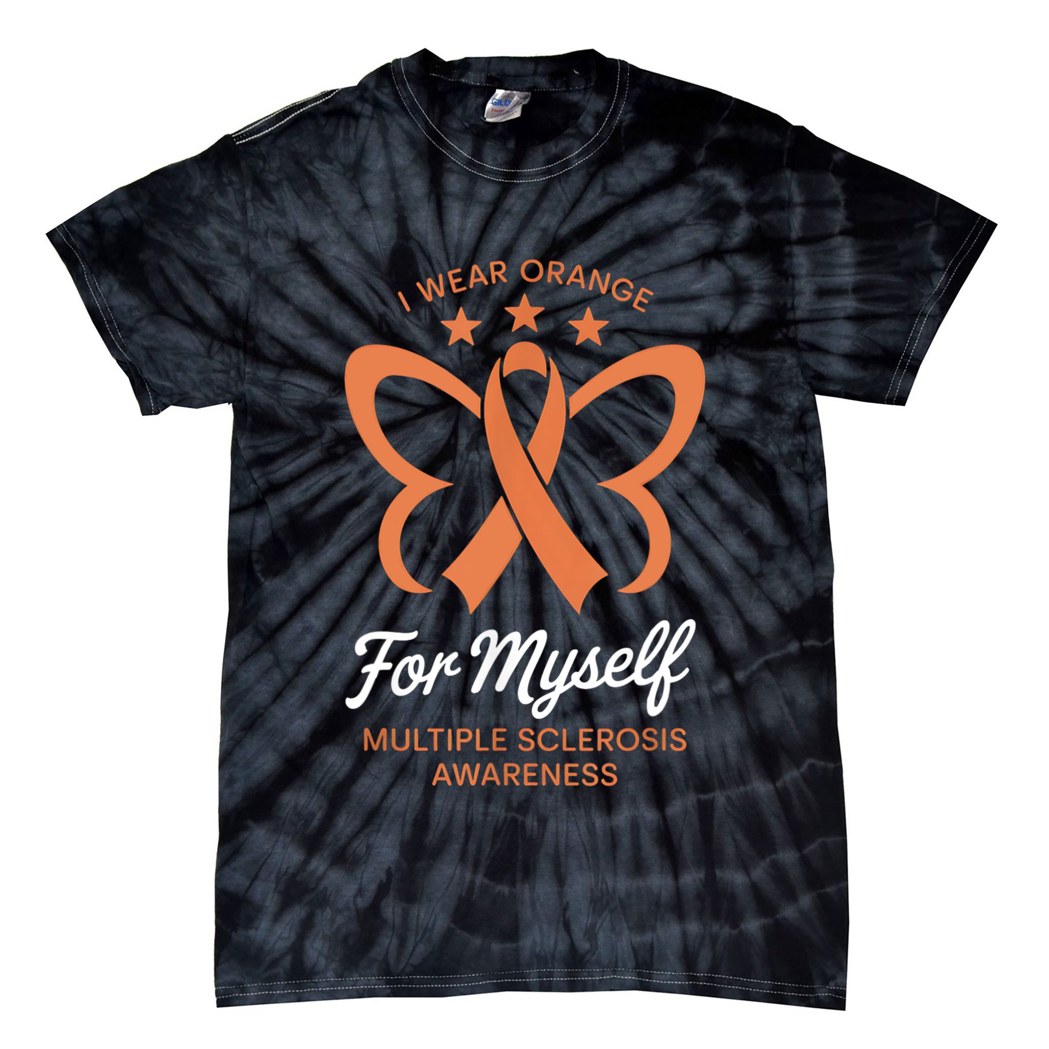 I Wear Orange For Myself Awareness Tie-Dye T-Shirt