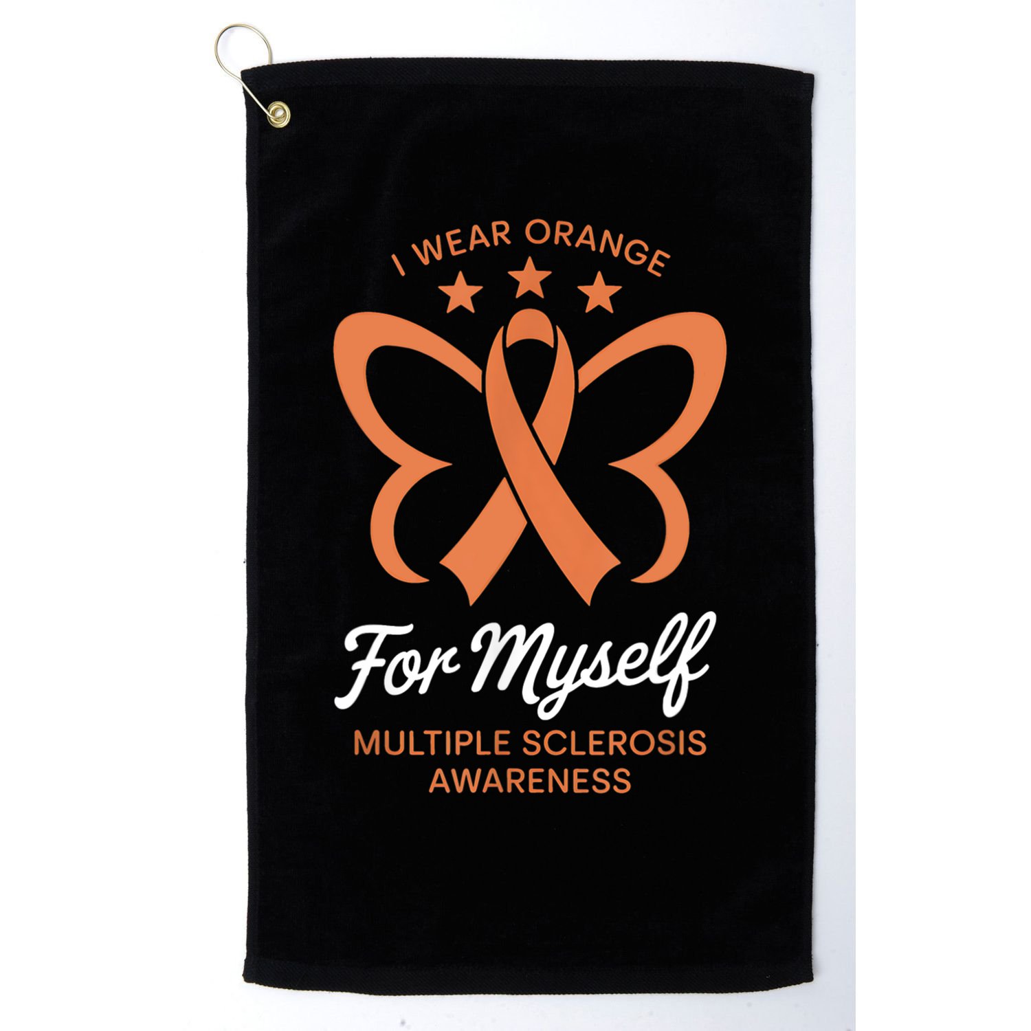I Wear Orange For Myself Awareness Golf Towel