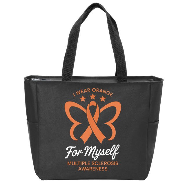I Wear Orange For Myself Awareness Zip Tote Bag