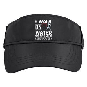 I Walk On Water Ice Hockey Tee Men Women Adult Drive Performance Visor