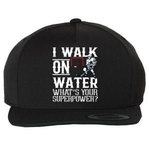 I Walk On Water Ice Hockey Tee Men Women Wool Snapback Cap