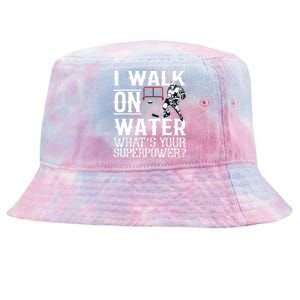 I Walk On Water Ice Hockey Tee Men Women Tie-Dyed Bucket Hat