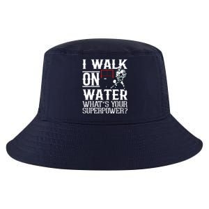 I Walk On Water Ice Hockey Tee Men Women Cool Comfort Performance Bucket Hat