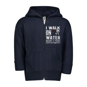 I Walk On Water Ice Hockey Tee Men Women Toddler Zip Fleece Hoodie