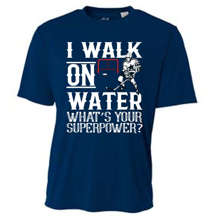 I Walk On Water Ice Hockey Tee Men Women Cooling Performance Crew T-Shirt