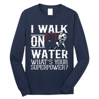 I Walk On Water Ice Hockey Tee Men Women Long Sleeve Shirt