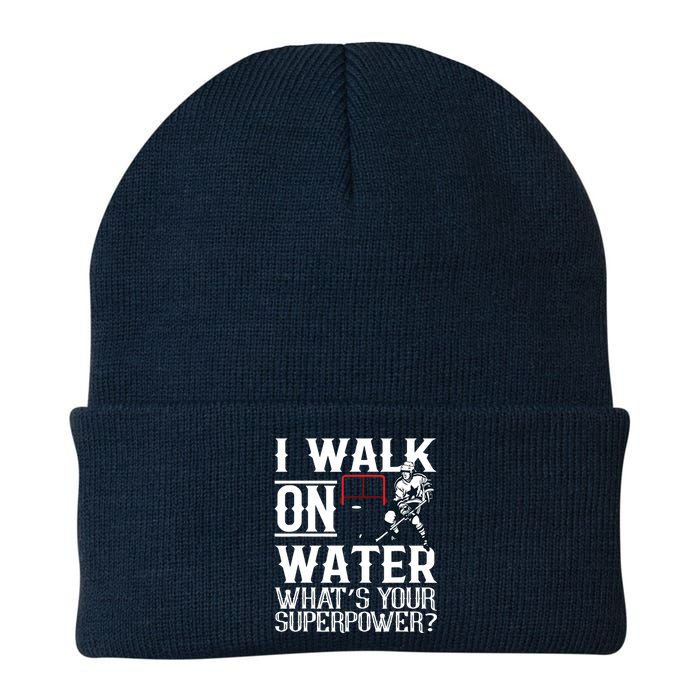 I Walk On Water Ice Hockey Tee Men Women Knit Cap Winter Beanie