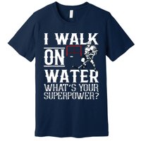 I Walk On Water Ice Hockey Tee Men Women Premium T-Shirt