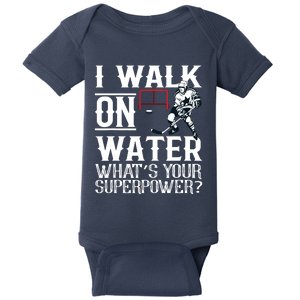 I Walk On Water Ice Hockey Tee Men Women Baby Bodysuit