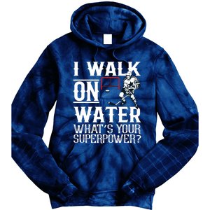 I Walk On Water Ice Hockey Tee Men Women Tie Dye Hoodie