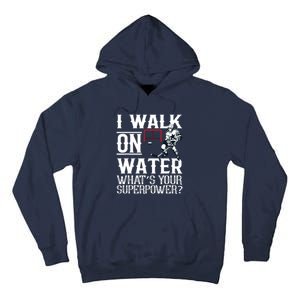 I Walk On Water Ice Hockey Tee Men Women Tall Hoodie